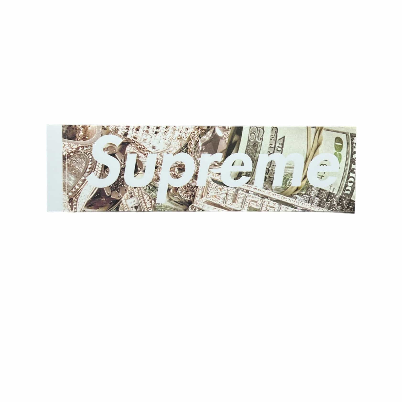 Supreme Bling Money Box Logo Sticker SS20