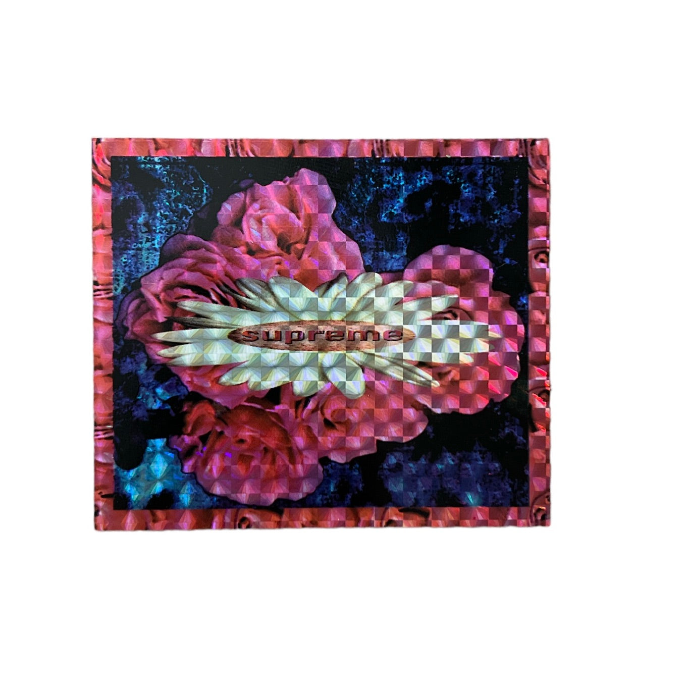 Supreme Holographic Blooming Flower Sticker FW17 