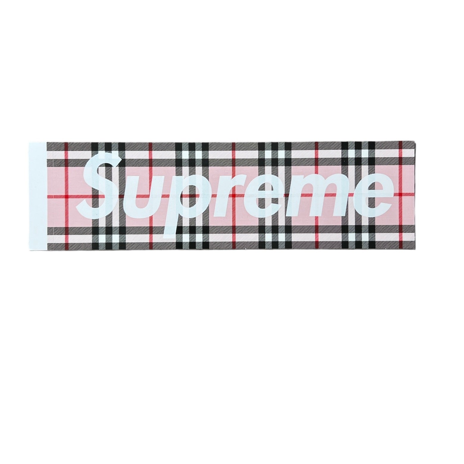 Supreme Burberry Box Logo Sticker Pink SS22