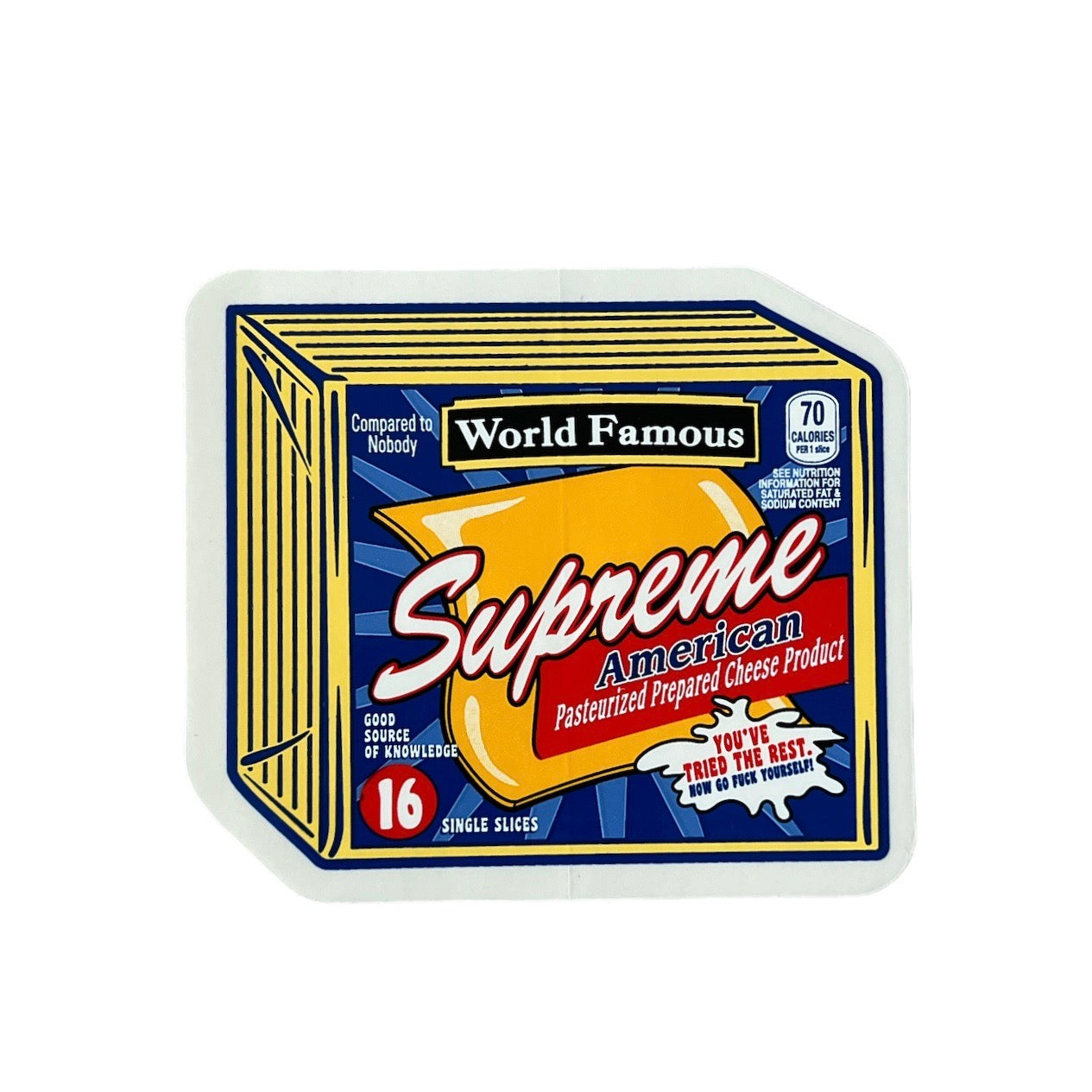 Supreme Cheese Sticker FW19