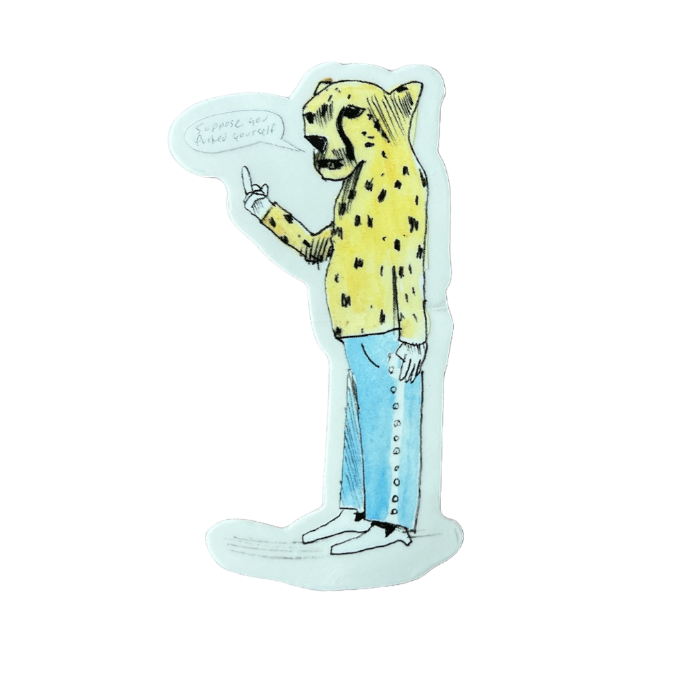 Supreme Cheetah Neil Blender Sticker FW23