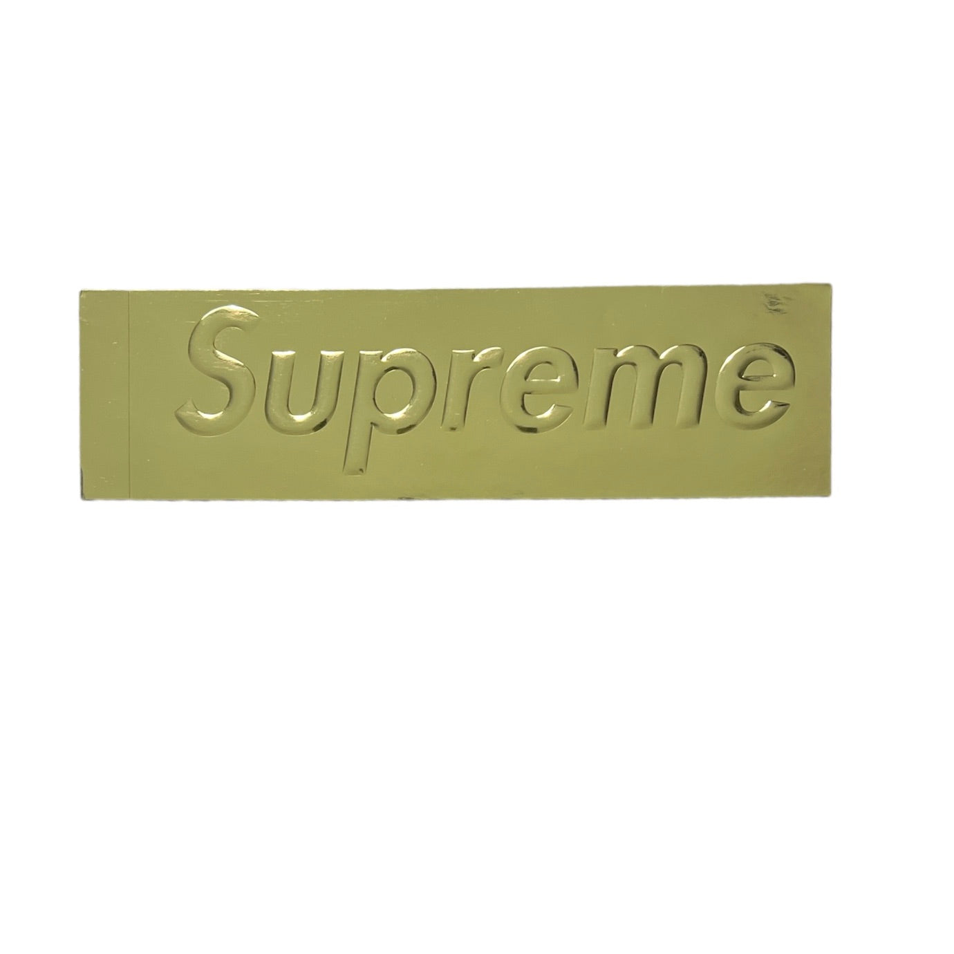 Supreme Gold Embossed Box Logo Sticker FW22