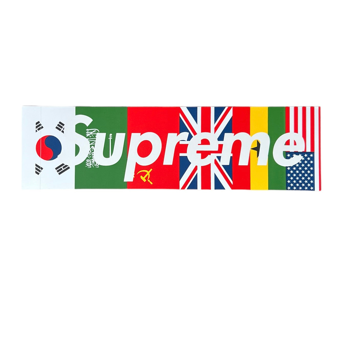 Supreme International Flags Box Logo Sticker FW13