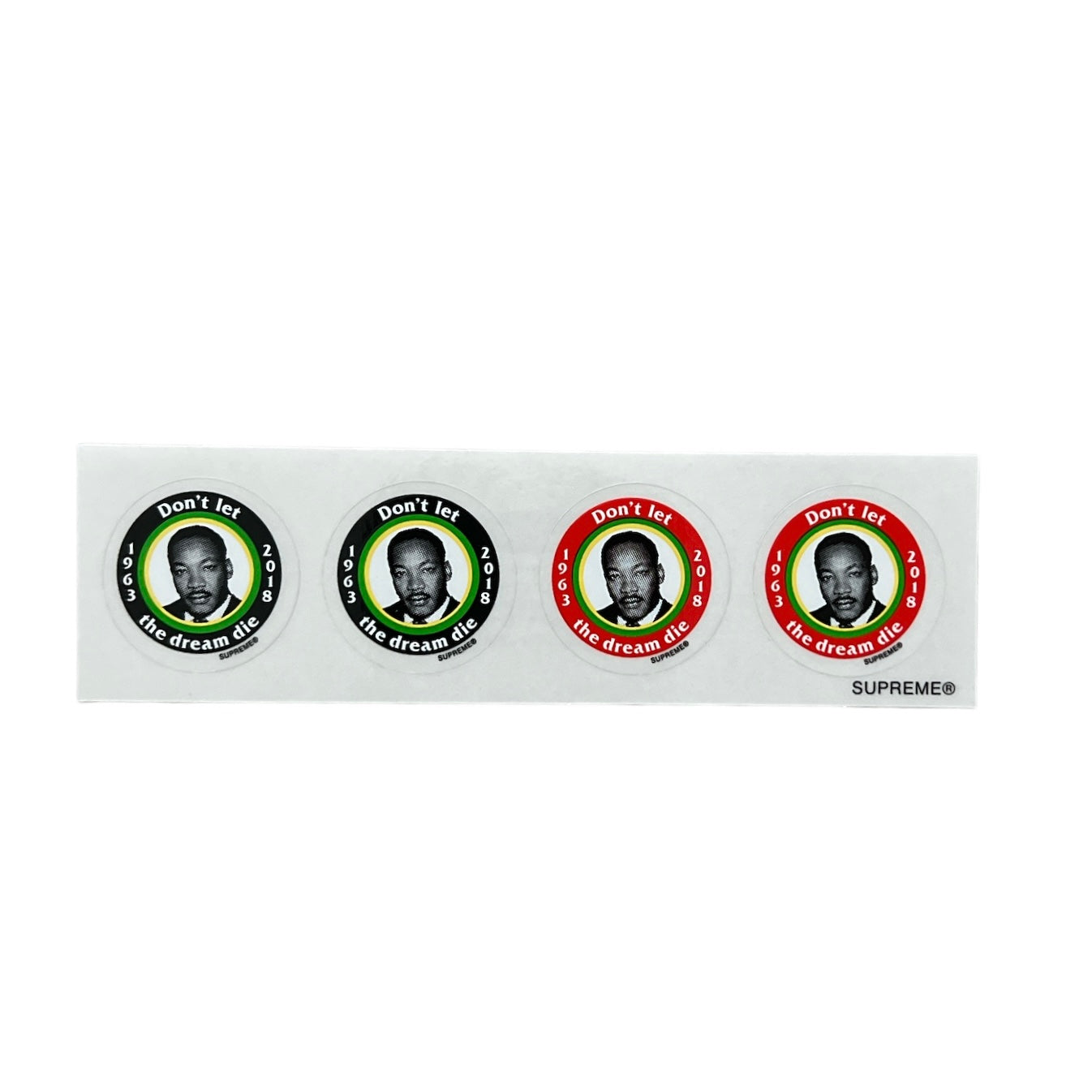 Supreme MLK Martin Luther King Mini Stickers SS18