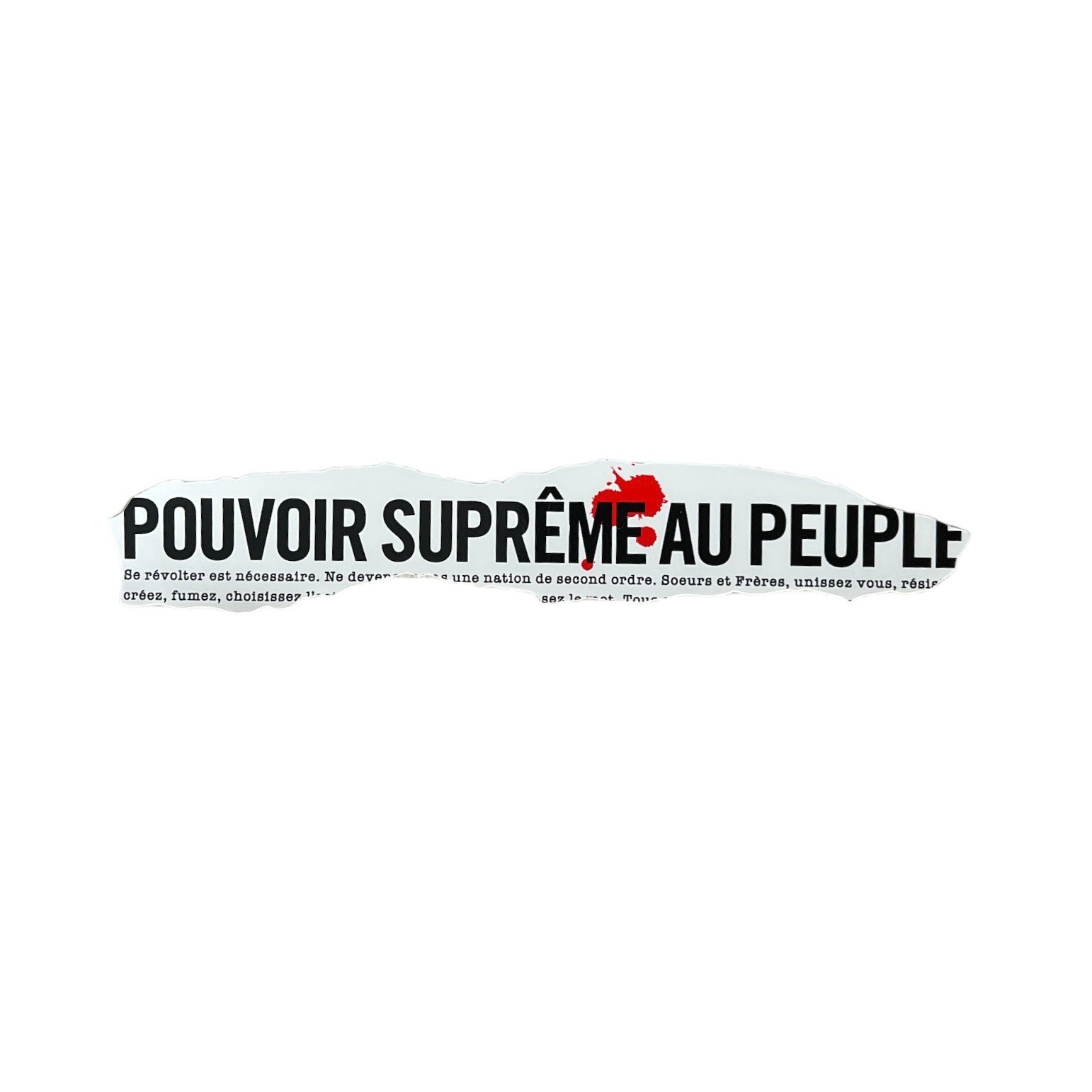 Supreme Newspaper Au Peuple Sticker SS19 