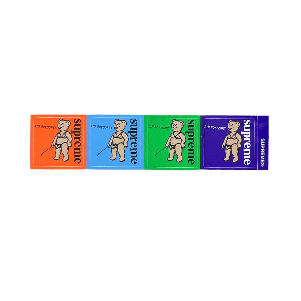 Supreme Not Sorry Bear Mini Stickers SS21