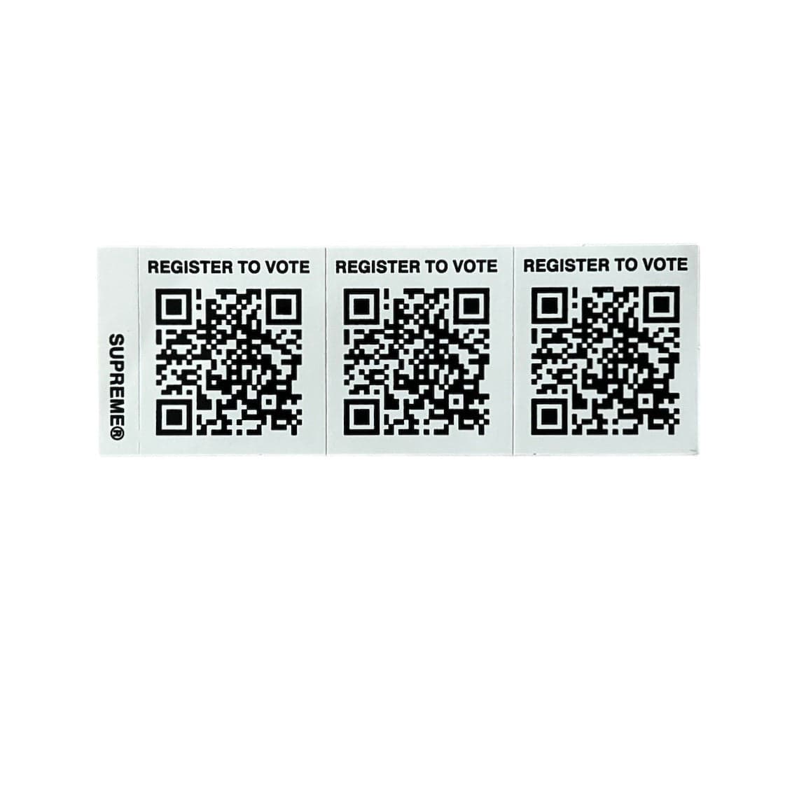 Supreme Register To Vote QR Code Mini Stickers