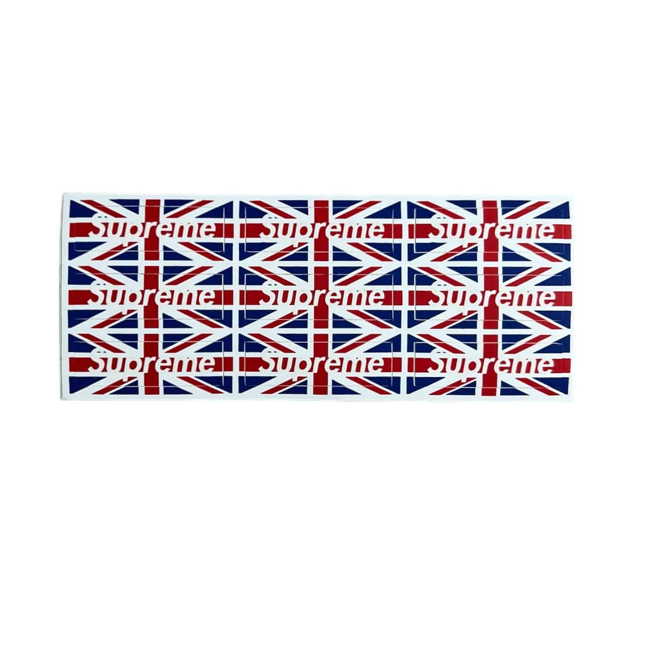 Supreme Union Jack UK Box Logo Mini Stickers FW11