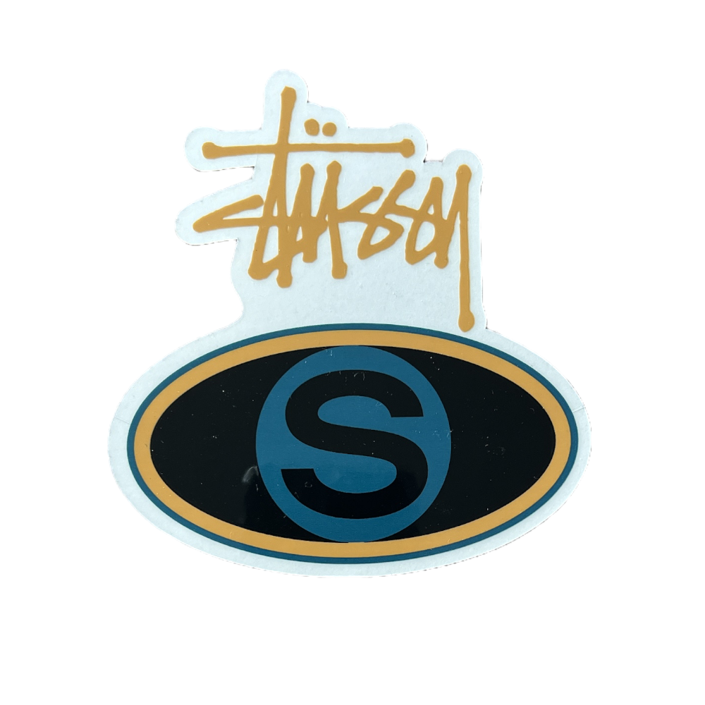 Stussy Script on "S"  Sticker Gold