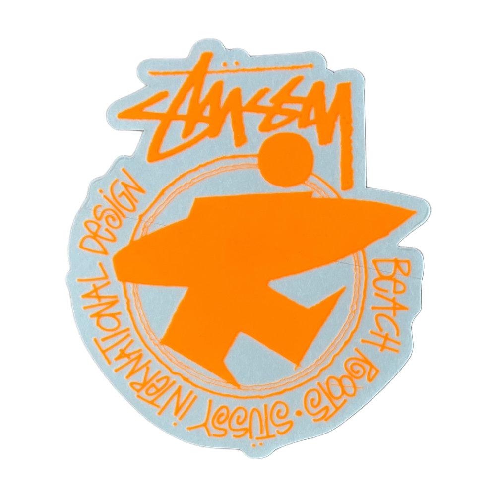 Stussy Beach Roots Sticker Orange