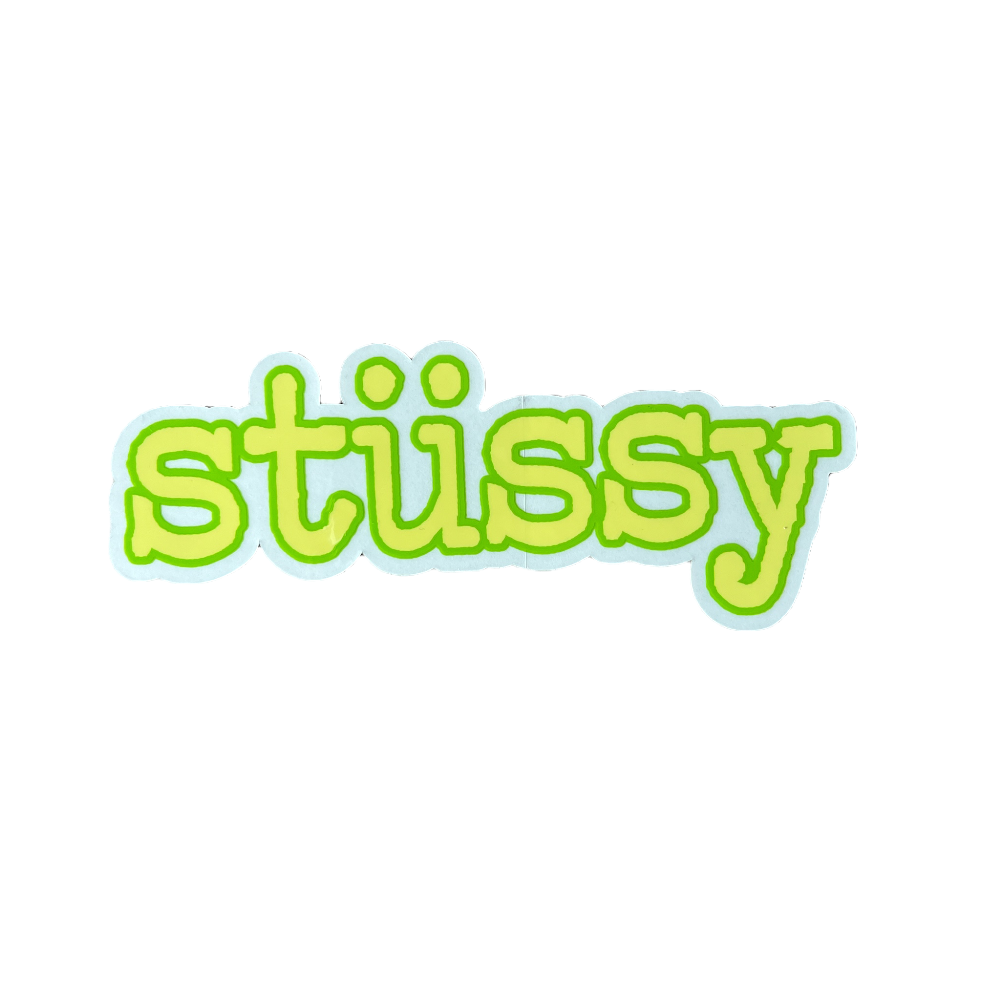 Stussy Typewriter Sticker Yellow 